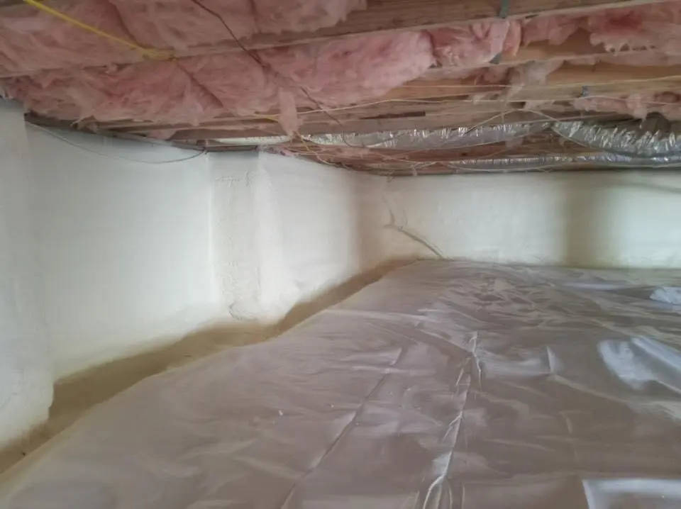 Crawl space encapsulation with closed-cell spray foam for Metal Roof Coating in Cherry Creek